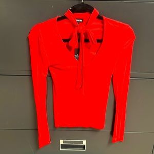 NWT express red light weight sweater xs